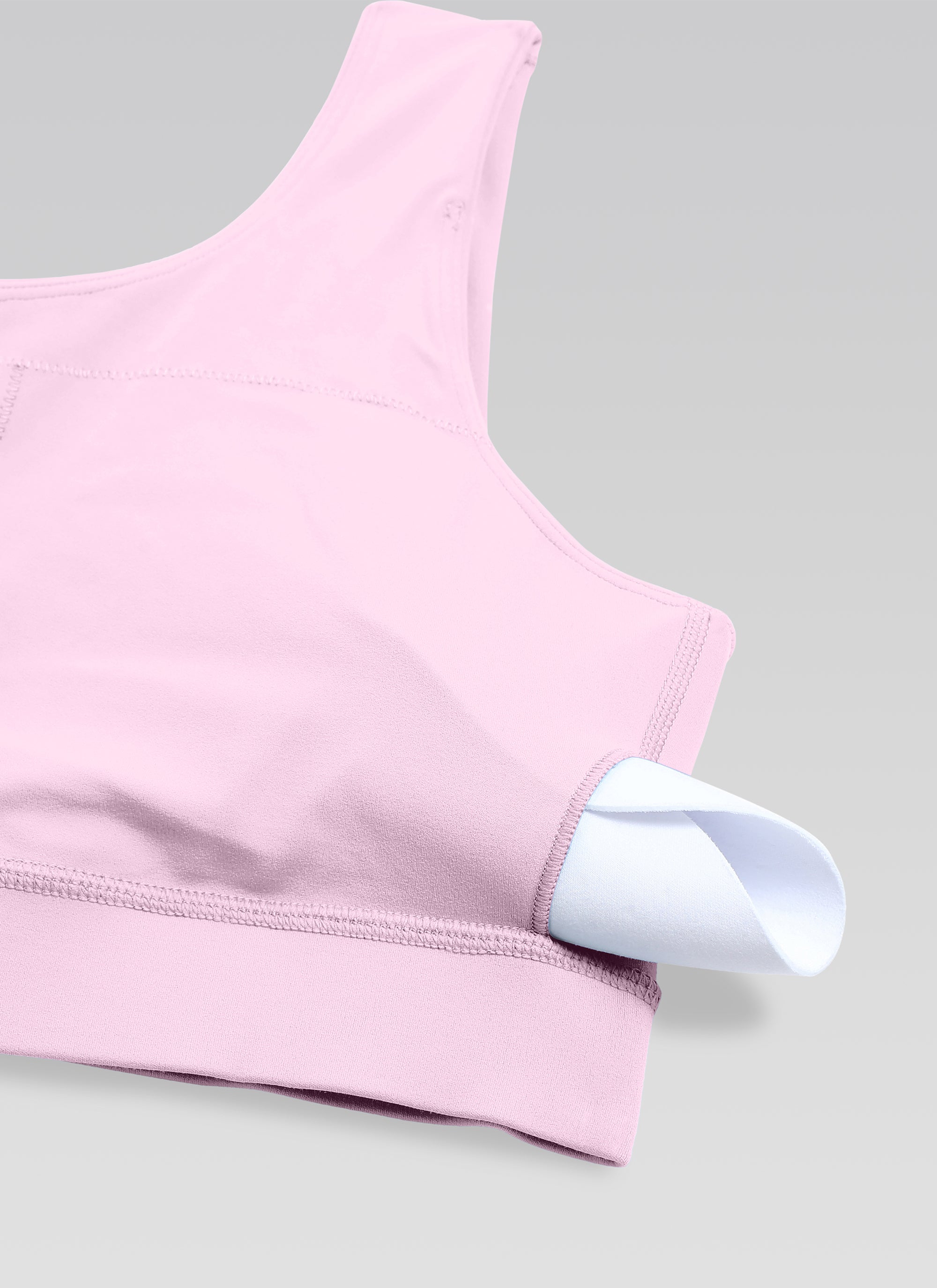 CRZ YOGA Butterluxe Womens One Shoulder Sports Bra Asymmetrical Padded Vita Pink