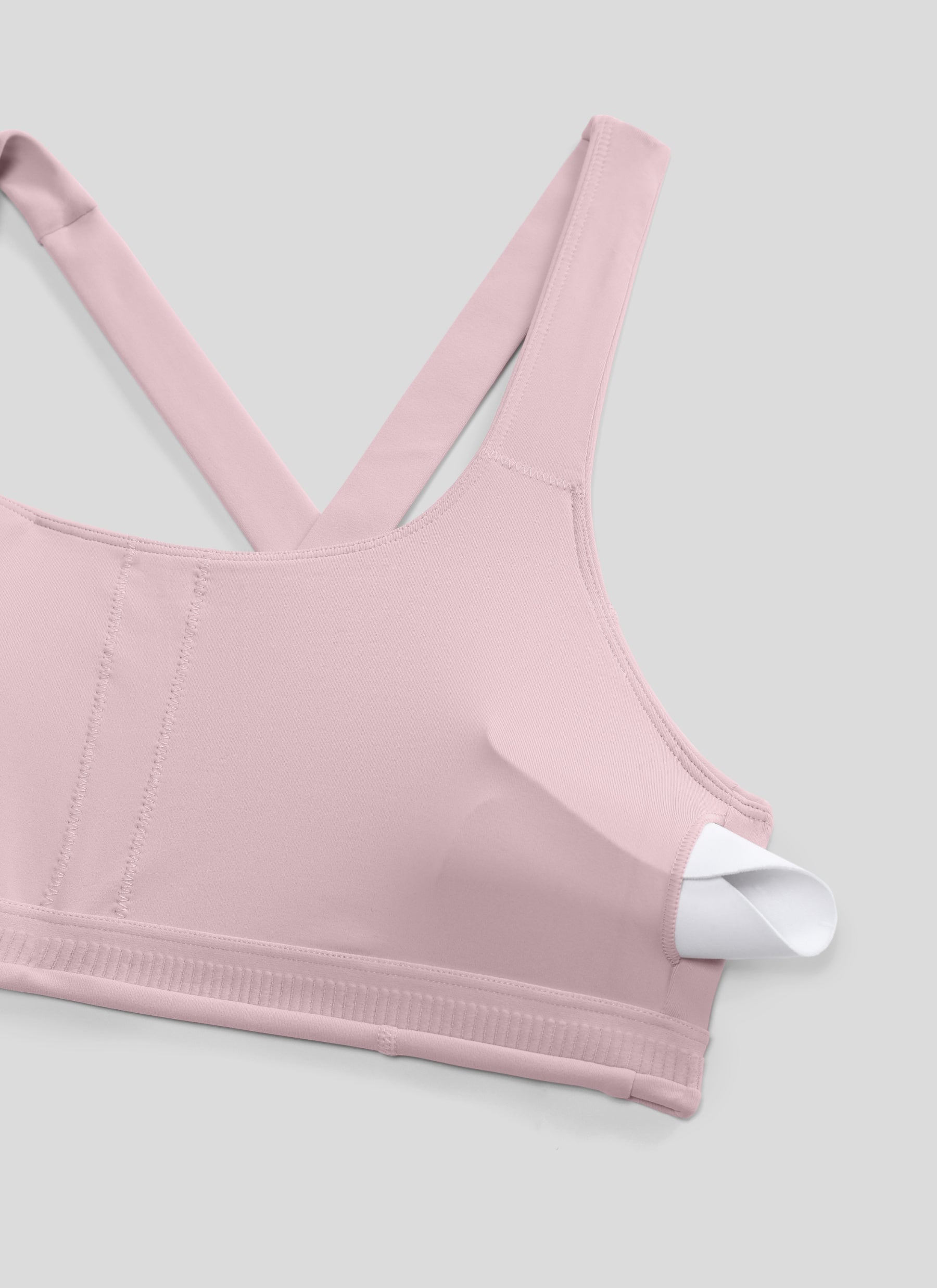 CRZ YOGA Women's SculptAir Training Cross Back Sports Bra Pink Haze @model_info:C