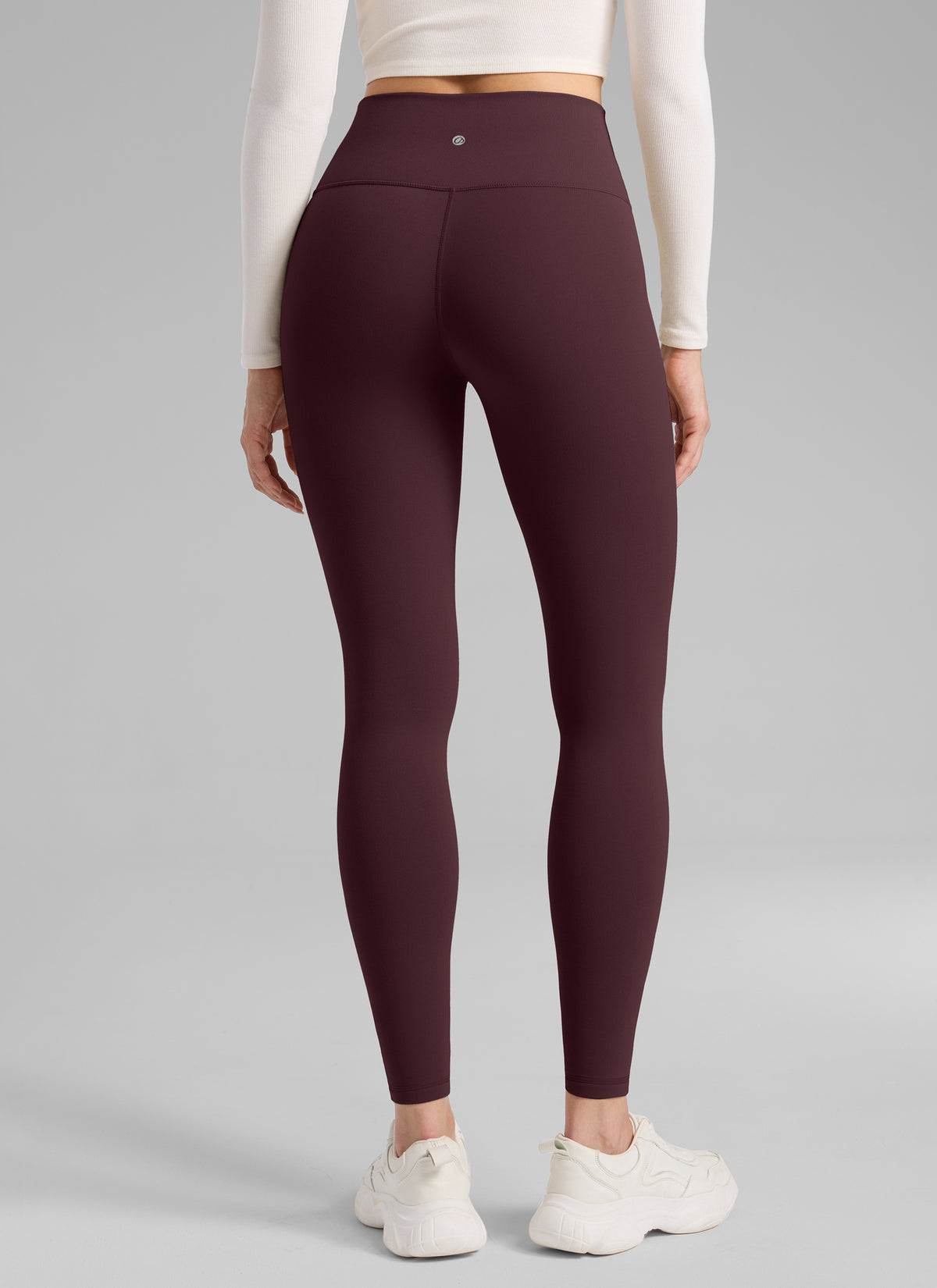 CRZ YOGA Women's Fleece Lined Casual High Rise Legging 28'' Ripe Plum @model_info:Bruna