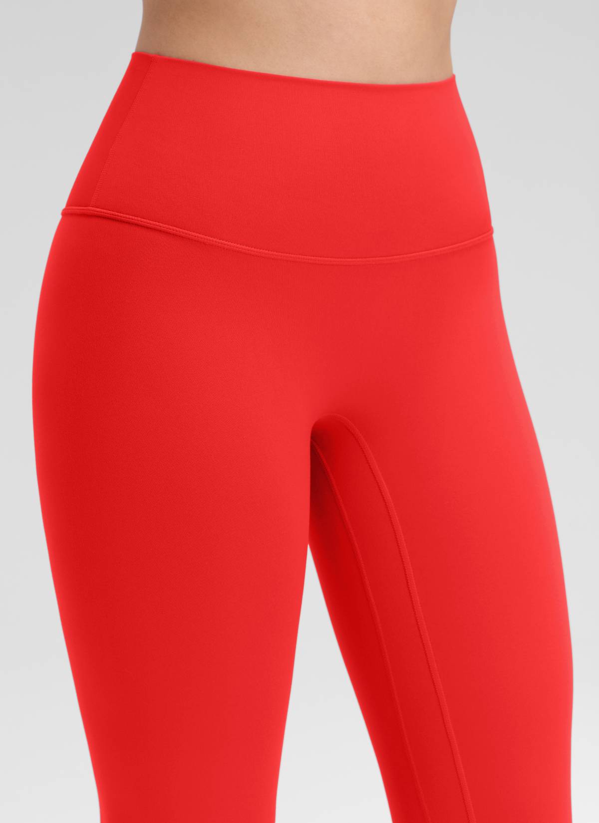 CRZ YOGA Women's Butterluxe Yoga High Rise No Front Seam Legging 25'' Deep Red @model_info:Bruna
