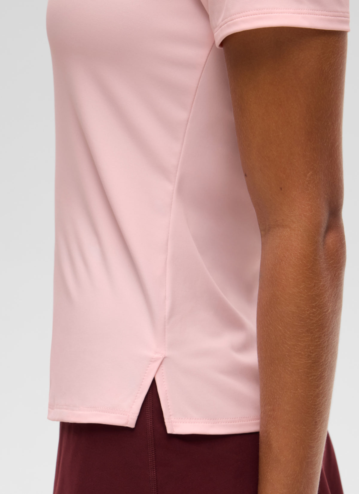 CRZ YOGA Women's Golf Tennis Hip Length Polo Slim Fit Short Sleeve Strawberry Pink @model_info:J