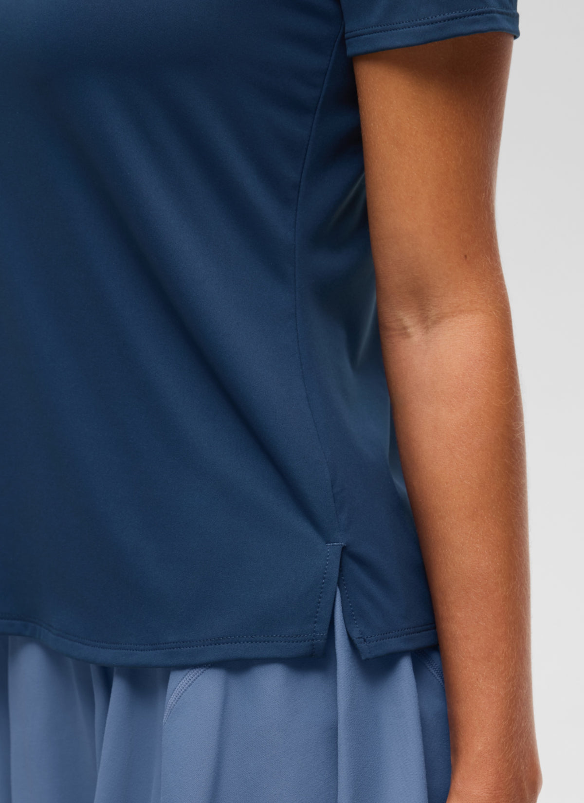 CRZ YOGA Women's Golf Tennis Hip Length Polo Slim Fit Short Sleeve Club Blue @model_info:J