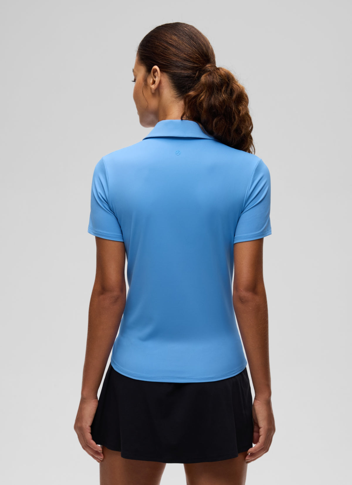 CRZ YOGA Women's Golf Tennis Hip Length Polo Slim Fit Short Sleeve Party Blue @model_info:J