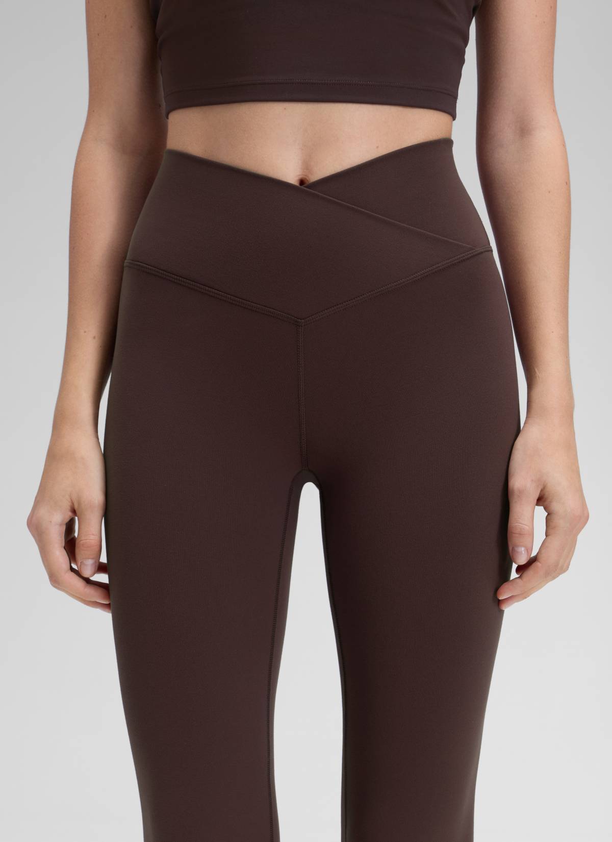 CRZ YOGA Women Butterluxe V Crossover High Waist Flare Leggings 31