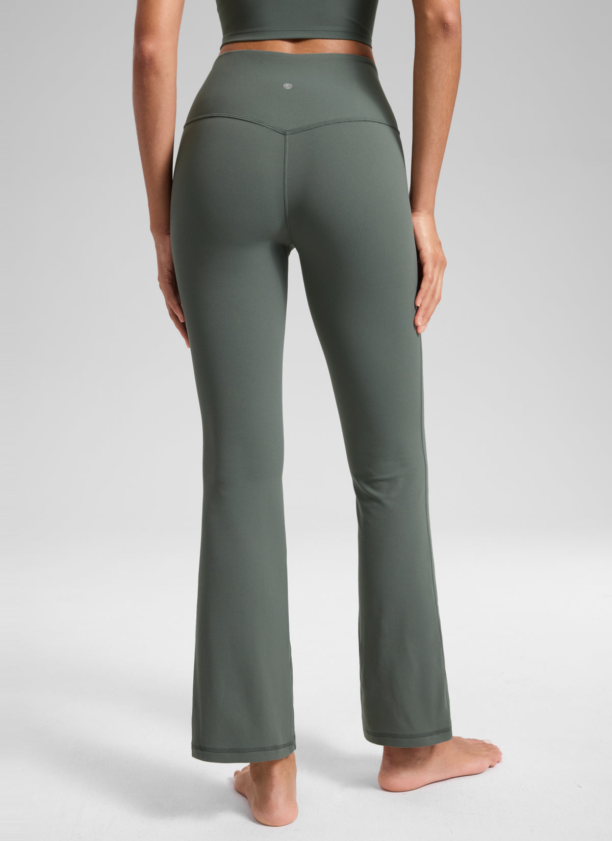 CRZ YOGA Women's Yoga High Waist Butterluxe Flare Pocket Leggings 29