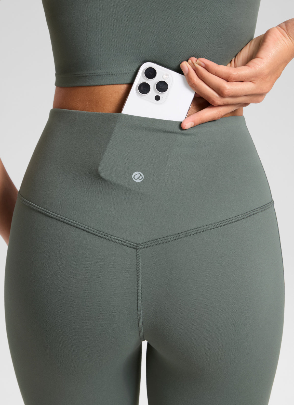 CRZ YOGA Women's Yoga High Waist Butterluxe Flare Pocket Leggings 29