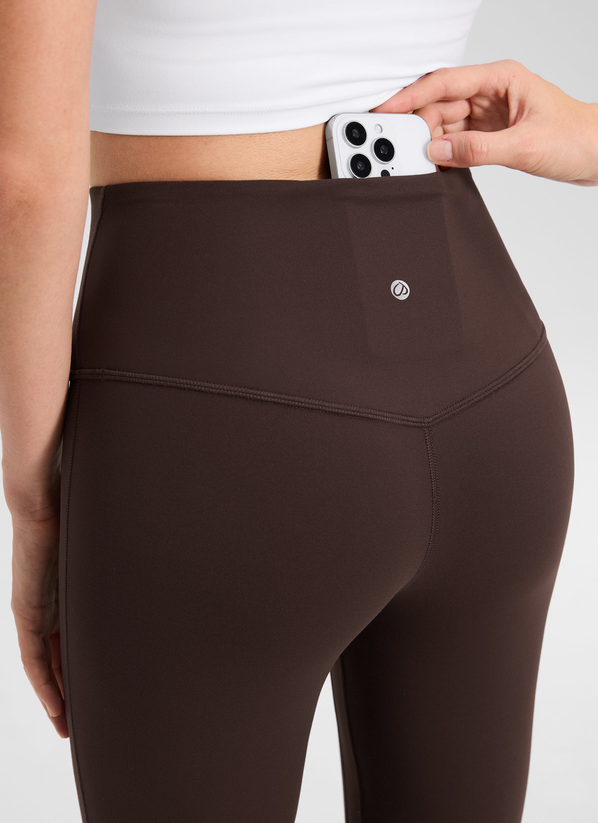 CRZ YOGA Women  Butterluxe High Waist Pockets Mini Flared Leggings 30