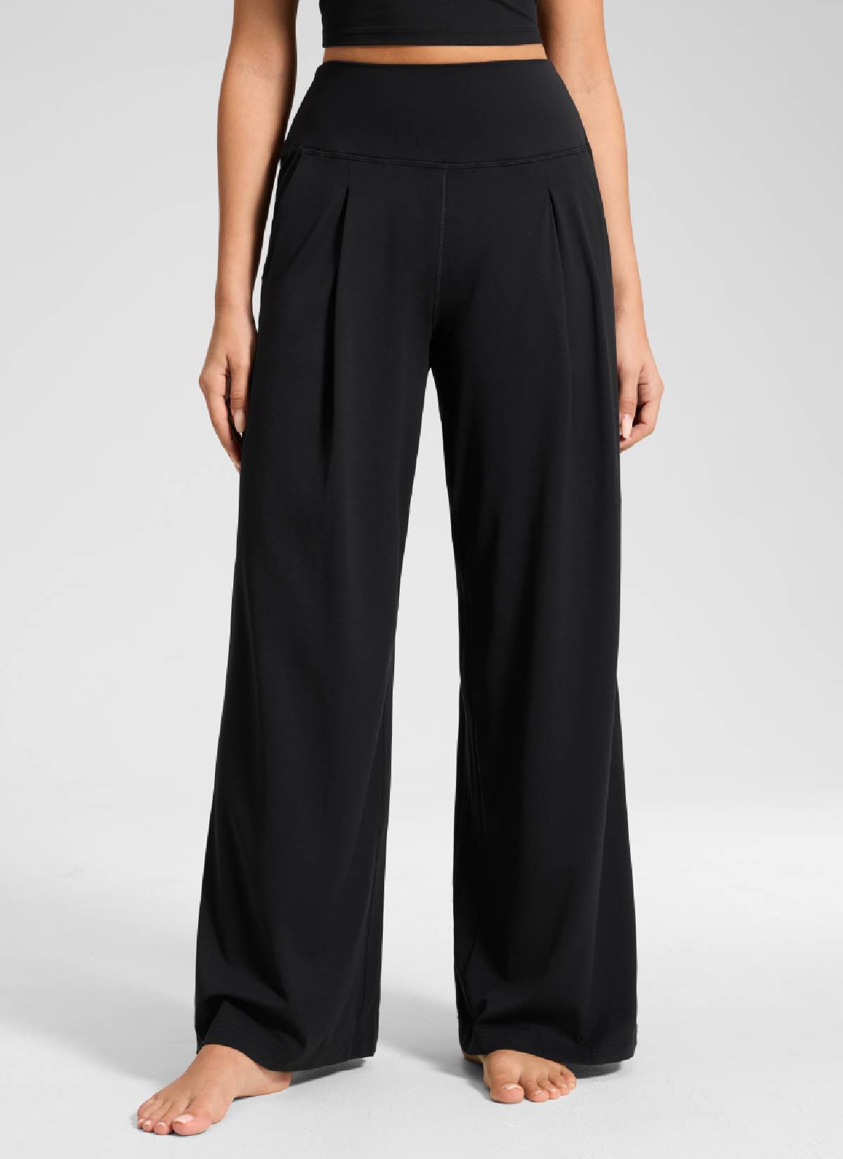 CRZ YOGA Women's Butterluxe Casual High Rise Pocket Wide Leg Pant 30