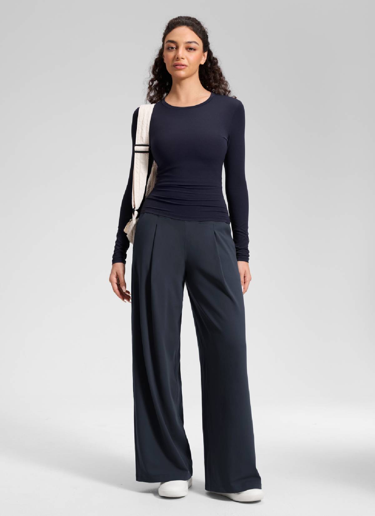 CRZ YOGA Women's Butterluxe Casual High Rise Pocket Wide Leg Pant 30