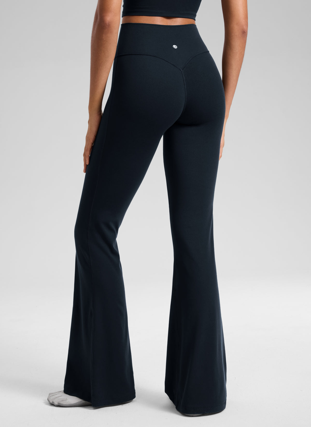 CRZ YOGA Women's Softretch High Rise No Front Seam Flare Legging 31