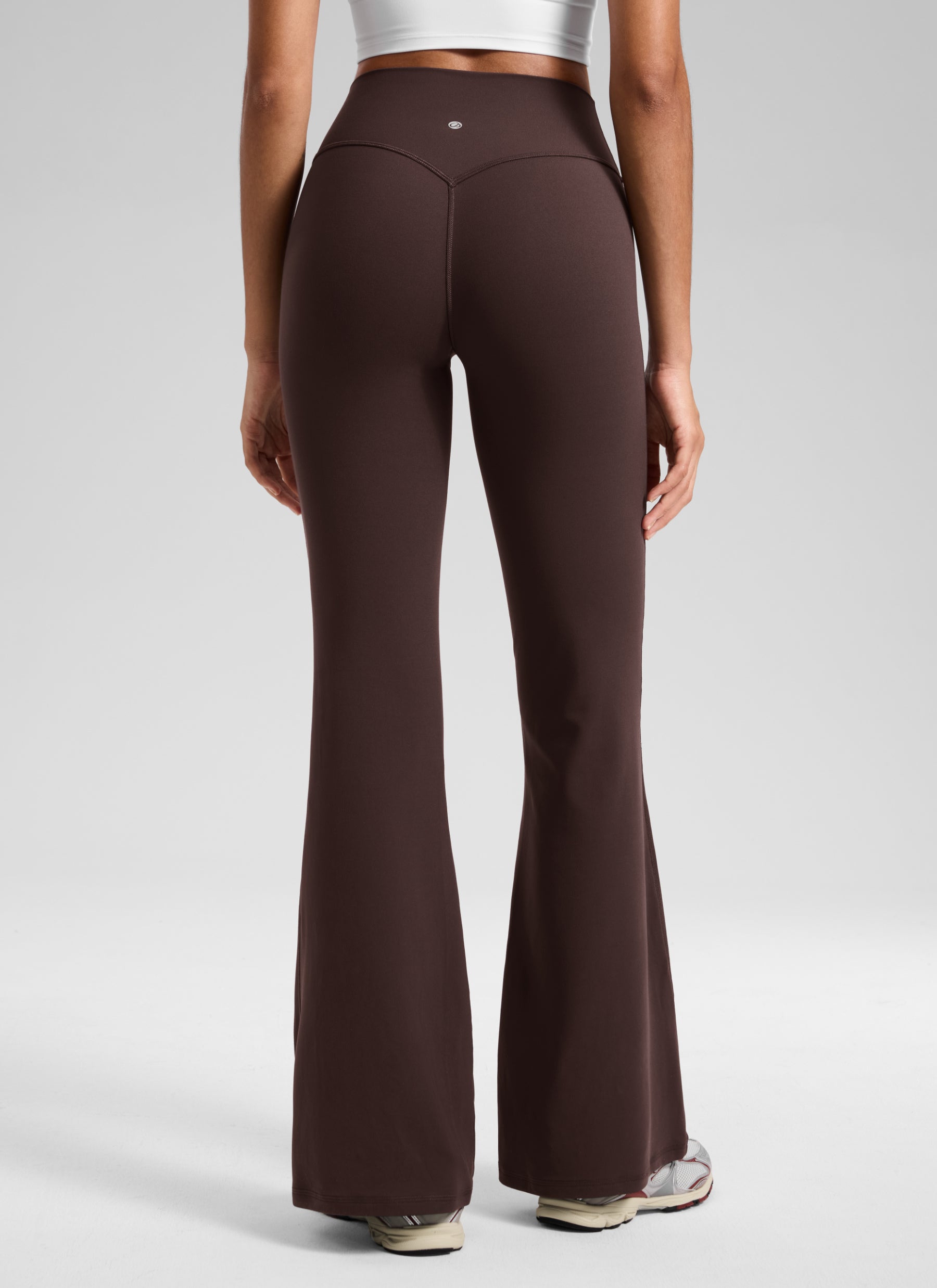 CRZ YOGA Women's Softretch High Rise No Front Seam Flare Legging 33