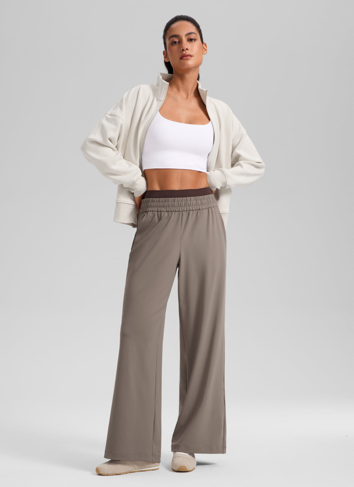 CRZ YOGA Women's Performance Wide Leg Casual Pant 30