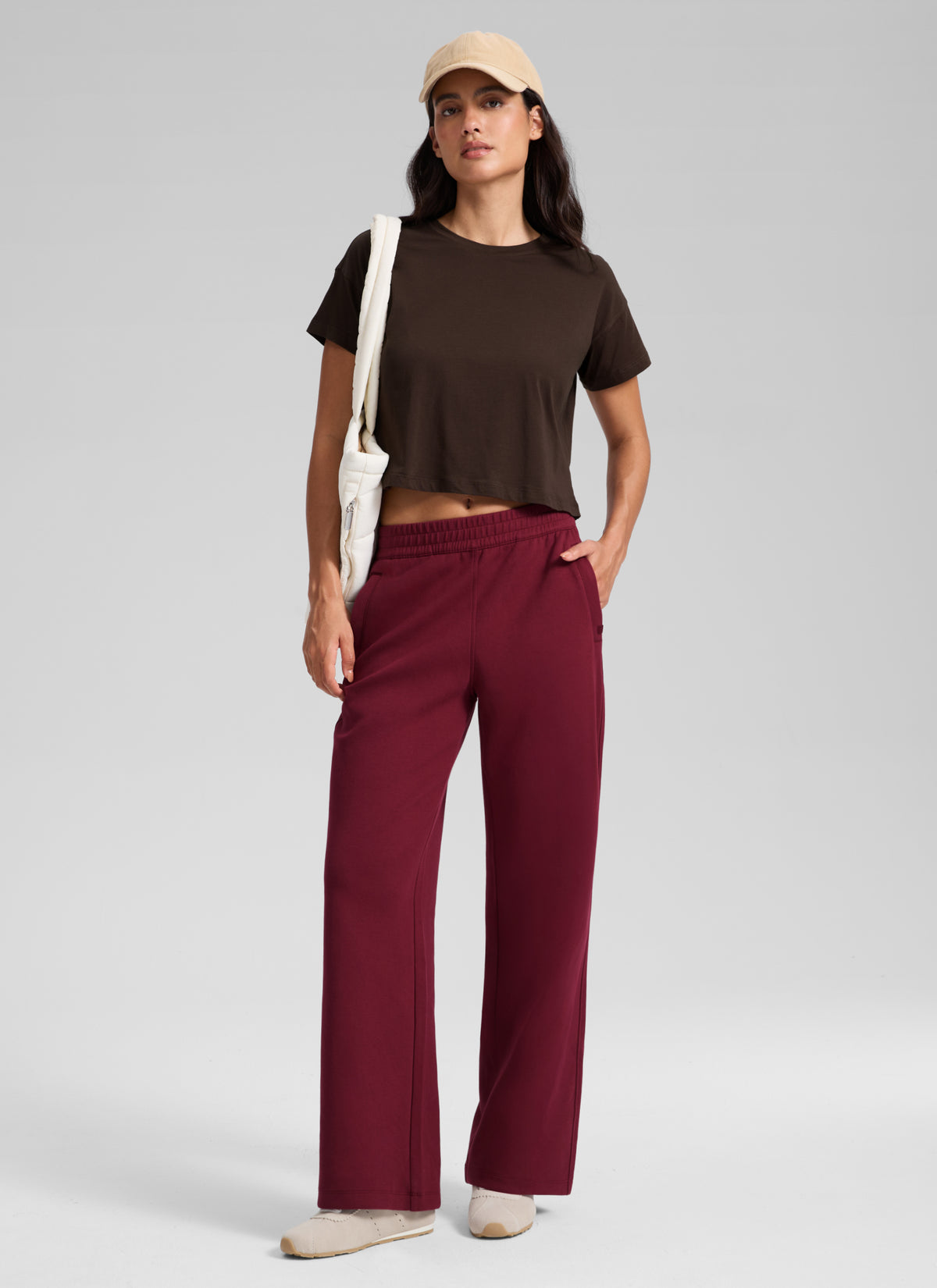 CRZ YOGA Women's Casual Soft Spacer Straight Leg Sweatpant 29